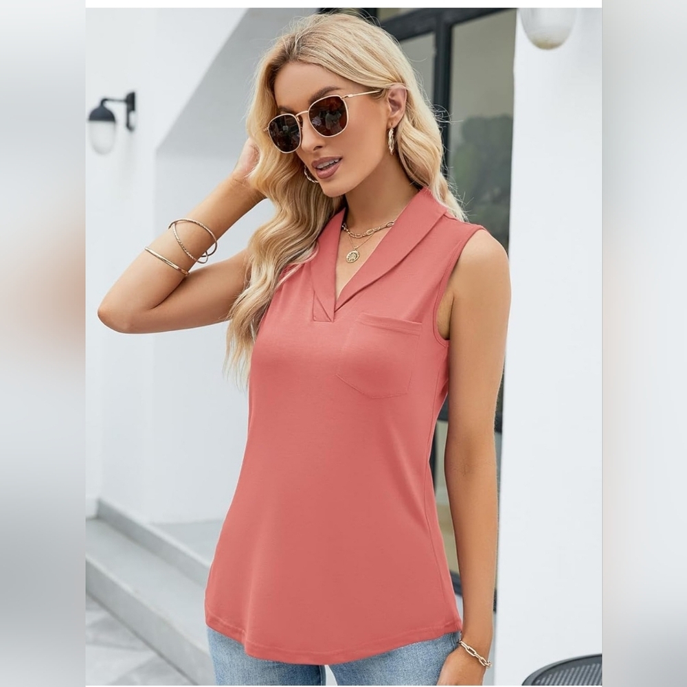 Pink Sleeveless Top